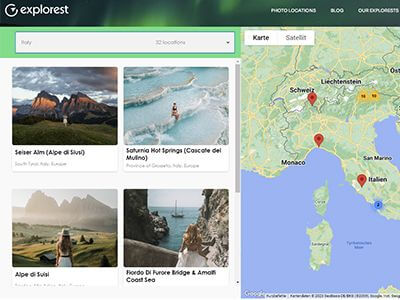 Reise Vorbereitungen beste App für tolle fotospots
